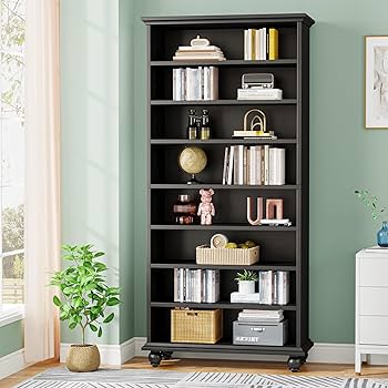 G.SHELF 1200(ウォールナット) Etagere Bookcase Tribesigns 69-Inch Tall Bookcase With Led